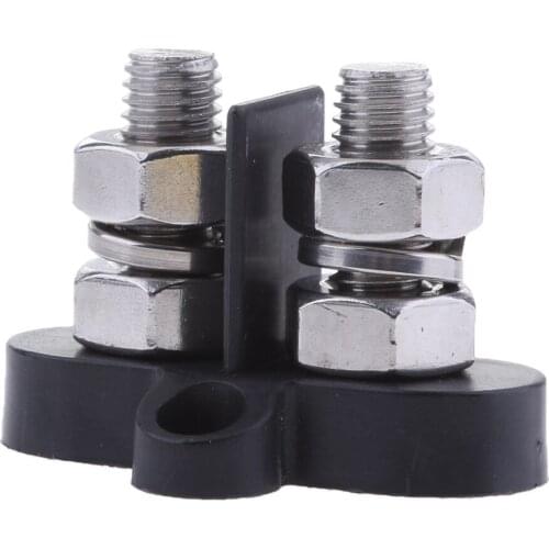 10mm Heavy Duty Junction Block Power Post Insulated Terminal Dual Stud & Spacer