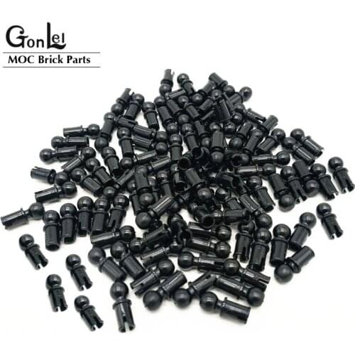 100Pcs MOC PARTS 6628 Technical Pin with Friction Ridges Lengthwise and Towball Building Blocks Bricks DIY Toys Gifts