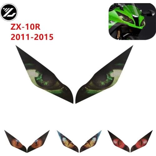 For kawasaki ZX-10R ZX10R 2011-2015 2012 13 14 Motorcycle accessories headlight protection sticker headlights eye body sticker