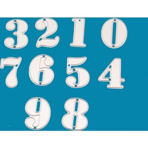 Big Digital Set Die Cut Numeral Metal Cutting Dies Stencil Scrapbooking Embossing Christmas Craft Stamps And Dies