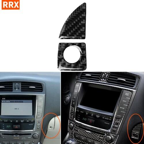 For Lexus IS250 300 350C 2006-2012 Carbon Fiber Glove Box Switch Sticker Trim Central Control Storage Box Button Frame Cover