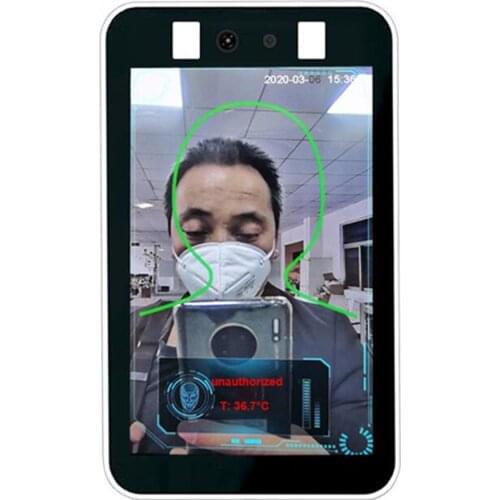 Access Control Camera Face Recognition Face Scanner 8 Inch LCD Thermal Camera Human Detect High Fever Alarm For Entrance Exit