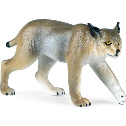 Wild Animal Cognition Action Figures Kids Plastic Model Toys Caracal Cat Animal Figure Collectible Toys