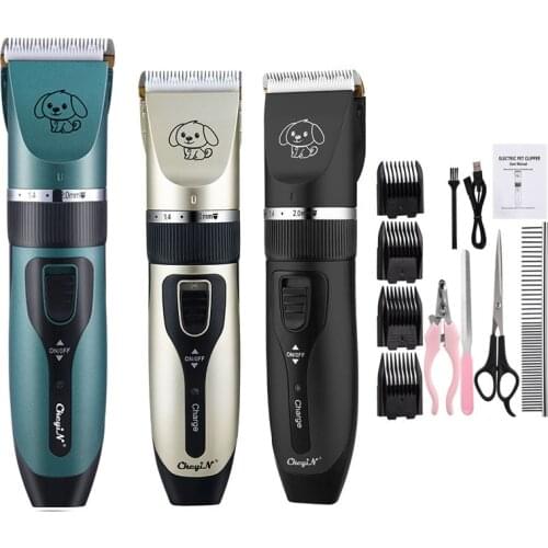 Electrical Pet Dog Hair Trimmer Animal Grooming Nail File Clippers Cat Hair Cutter Machine Hair Cut USB Rechargeable Trimmer