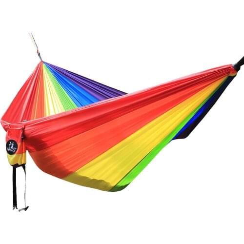 Outdoor Multicolor Hammock Parachute Hammock Portable Army Survival Hammocks Travel Hamaca Flyknit Hamak Nylon Hamaca Hamak Camp