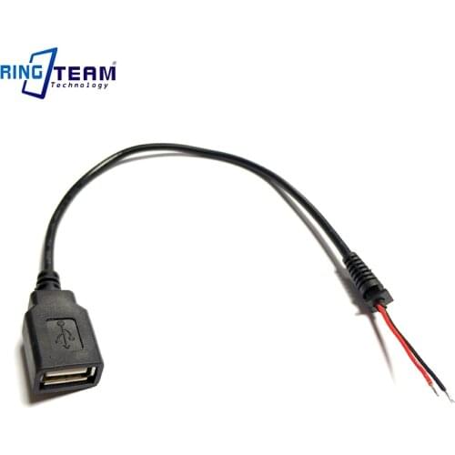 30CM Charging Cable Power Cord Wire USB Female Connector for Adapter Digital Cameras Camcorder MP3 MP4 Mobile Pone Pad