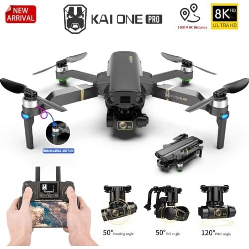 Kai One 8K Camera 3-axis Gimbal Brushless 5g Wifi FPV GPS RC Quadcopter 1200m 20mins Flight Time RC Drones Toys VS SG906 MAX