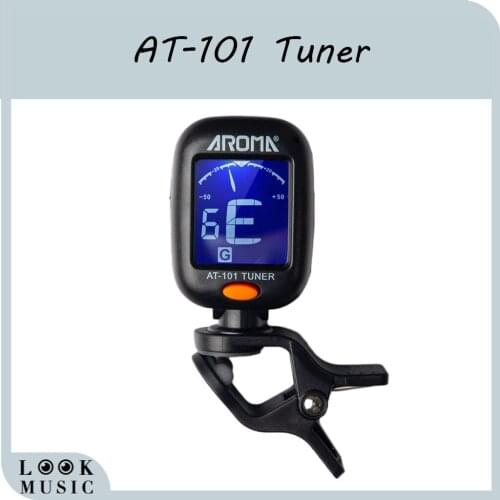 AROMA AT-01A Guitar Tuner Rotatable Clip-on Tuner LCD Display Acoustic Guitar Ukulele Use