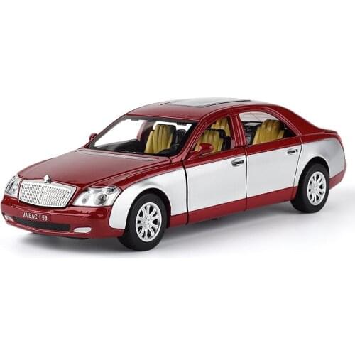 1:32 high simulation Bez Maybach alloy car model Light and sound back to six open design car model for children gifts