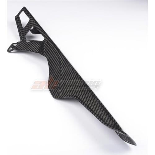 Motorcycle Black Chain Guard Cowl Farings Carbon Fiber 100% For Suzuki GSX-R750 L1 2011-2020