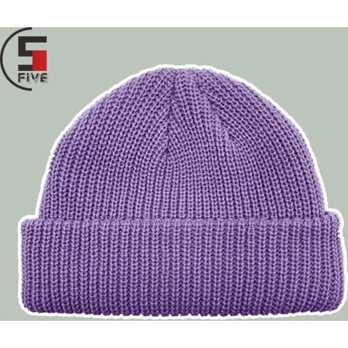 Hip Hop Plain Knitted Dome Hat Men Women Harajuku Streetwear Fashion Casual Hat 2021 Winter Couple Unisex Keep Warm Sweater Caps