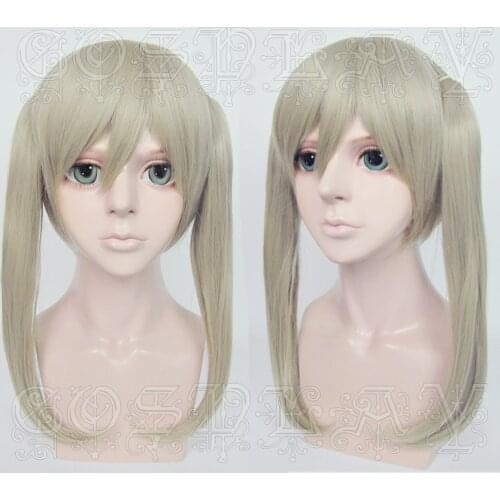 Anime Soul Eater Maka Albarn Cosplay Wigs Linen Heat Resistant Synthetic Hair Wig + Wig Cap