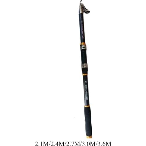 Fishing Rod Super Hard Portable Saltwater Freshwater Fishing Pole Outdoor Telescopic Fishing Rod, 2.1m/2.4m/2.7m/3.0m/3.6m