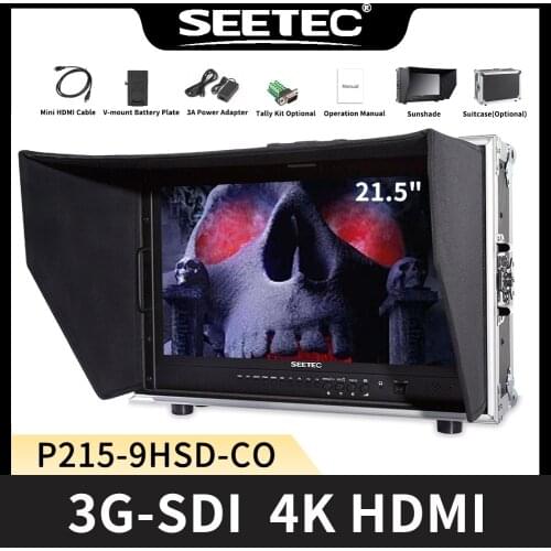SEETEC P215-9HSD-CO 21.5" IPS Full HD 1920x1080 Carry-on Broadcast Director Monitor with 3G-SDI HDMI AV YPbPr