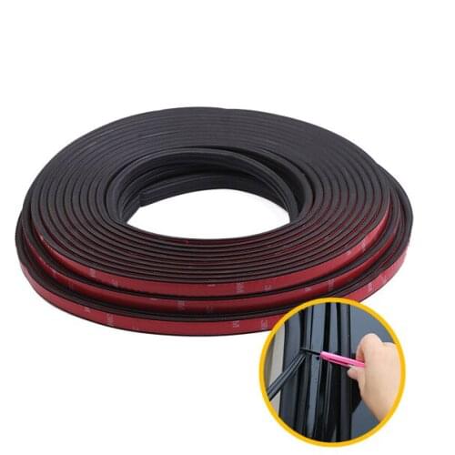 5M Car Door Window Edge Seal Strip Window Door Engine Cover Seal Edge Adhesive Automotive B Shape Weatherstrip Rubber Seal