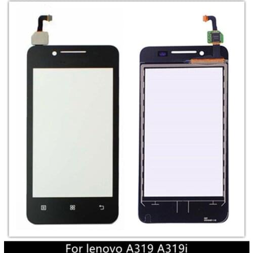 4.5 inch Front Outer Touch Glass For Lenovo A319 A319i A 319 Touch Screen Digitizer Panel Lens Sensor Touchscreen + 3M sticker