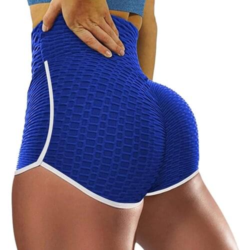 Women Sports Shorts Elastic High Waist Sweatpants Solid Color Summer Yoga Running Shorts Female Workout Fitness Bottoms