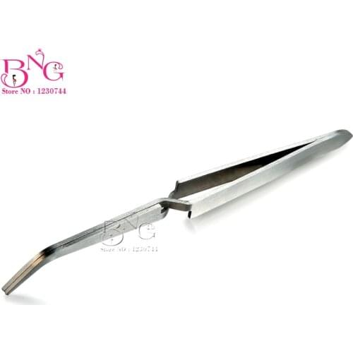 1PC DIY Hand Clip Nail Art Tweezers Rhinestones Gem Decor Black Eyelash Anti-static Acrylic Gel Picking Tool