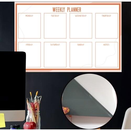 1 X Noticeboard 11.8 X 15.7 In Removable Weekly Planner Whiteboard Dry Wipe Fridge Calendar Board Noticeboard