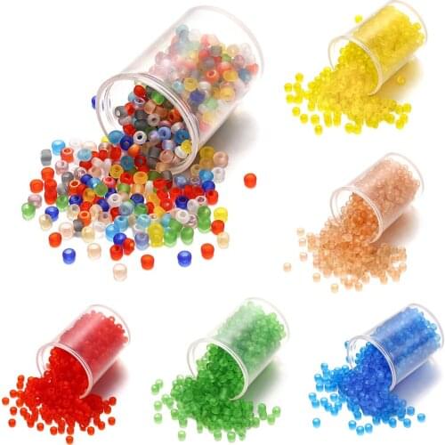 1800PCS 2mm Round Matt Surface Japanese Small Seed Bead Hexagon Czech Glass Loose Bead For DIY Jewelry Making Supplies