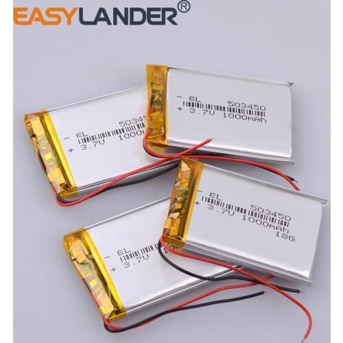 503450 3.7V 1000mAh Lithium Polymer LiPo Rechargeable Battery li ion cells For Mp4 GPS DVD PAD alarm toys diy electronic