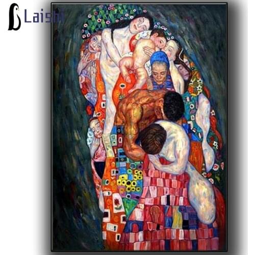 Diamond painting Gustav Klimt kiss Portrait art rhinestones abstract diamond embroidery World famous painting sale Home Decor