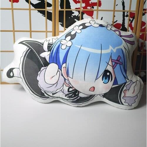 Anime Re Life In A Different World From Zero Plush pillow Toys Cosplay rem lahm Filling Doll toy 75*50cm for Gift