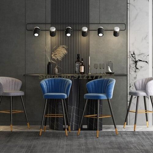 Bar Stools Home Modern Minimalist High Stools Light Luxury Bar Stools Bar Stools Backrest High Stools Cash Register Bar Chairs