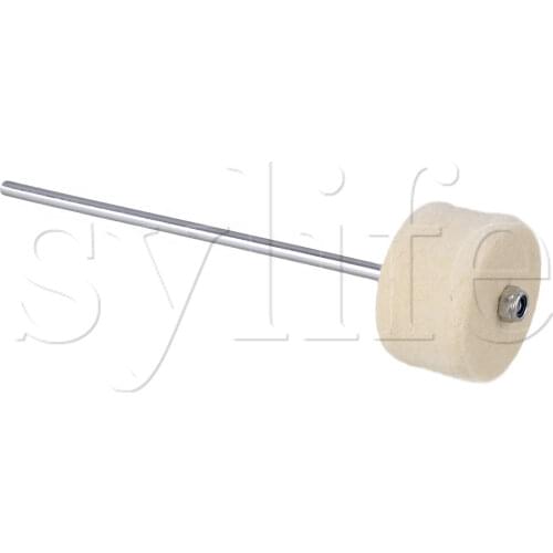 Round Shape Stainless Steel Shaft 190x5mm White Felt Bass Drum Beater