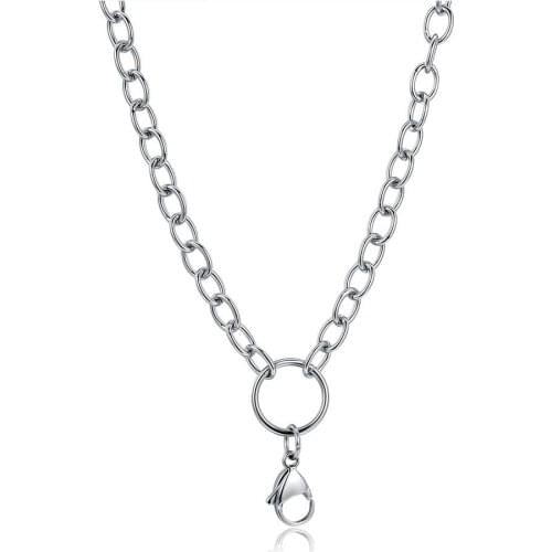 20 24 30'' 1.2mm wire 6mm width Stainless steel oval cable chain for Pendant Necklace