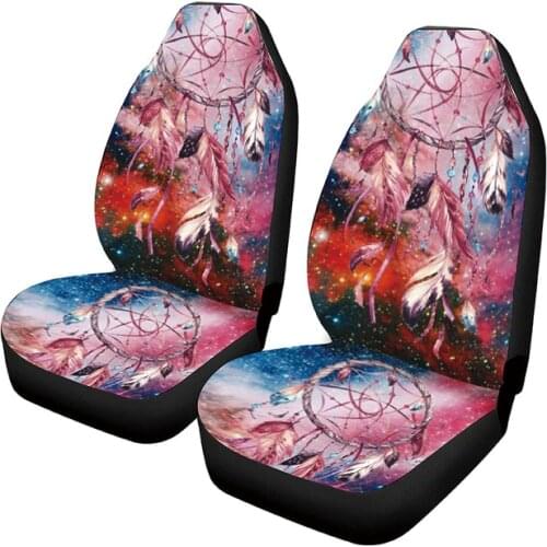 AUTO KEGAN Watercolor Dream Catcher Pattern Car Seat Covers Front Seat Only for Ford Focus 2 Mondeo Mk4 Kia Ceed Mercedes W203