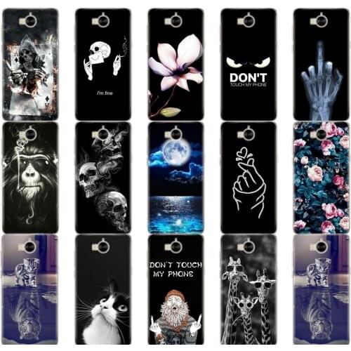For huawei Y6 2017 Case Soft TPU Silicon Case Back Phone Cover For Huawei Y5 2017 Fundas Painting Full Protection Coque Bumper
