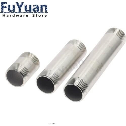 1pcs SS 304 Stainless Steel Pipe Fittings 1/8" 1/4" 3/8" 1/2" 3/4" 1" 1-1/4" 1-1/2" Male Thread Water Connection Adapter