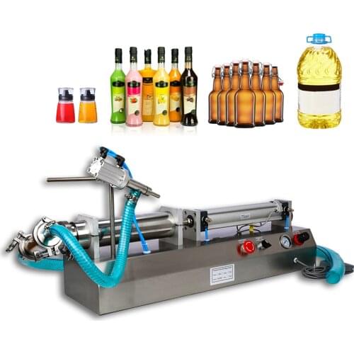 100-1000ML Horizontal Pneumatic Single Head Liquid Filling Machine Filler w/Pedal Control for shampoo, oil, water, perfume