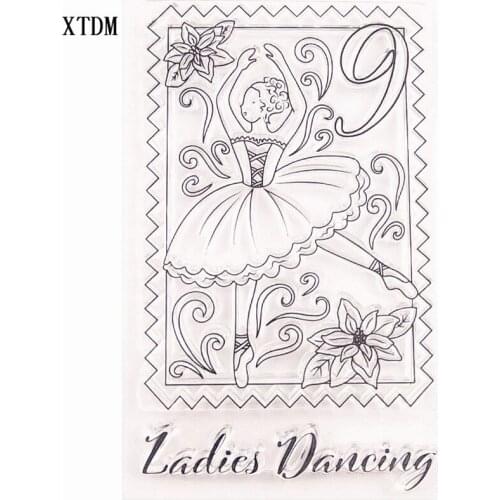 Hot sale Ballerina Transparent Clear Stamps / Silicone Seals Roller Stamp for DIY scrapbooking photo album/Card Making