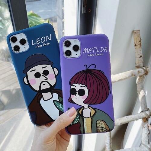 GYKZ Cute Cartoon Killer Leon Couple Phone Case For iPhone 11 Pro SE 2020 XR X XS MAX 7 8 6s Plus Boy Girl Soft TPU Cover Fundas