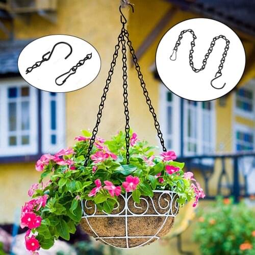 2PC Hanging Chains Flower Pot Basket Bird Feeders Planters Lanterns And Ornaments Garden Plant Hangers home decor accessories