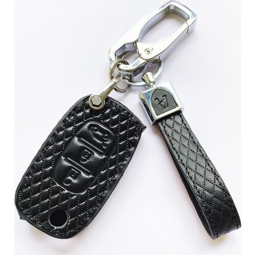 Remote 3 Buttons Car Key Leather Case Keychain Cover for Renault for Lada Sedan Largus Kalina Granta Vesta X-Ray XRay Key Shell