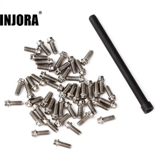 INJORA M2 M2.5 M3 Metal Screws 1.9 2.2 Wheel Rims for 1/10 RC Car Crawler Traxxas TRX4 TRX6 Axial SCX10 90046 AXI03007
