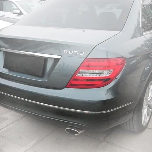 Musion Auto Parts W204 Trim Strips Rear Bumper Chromium Protector For Benz Class C 2011-2013