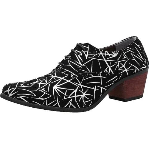 2020 Mens Shoes Height Increased Formal Oxfords Bling High Heels Wedding Shoe Soft Leather Lace Up Casual Dress Business Shoes