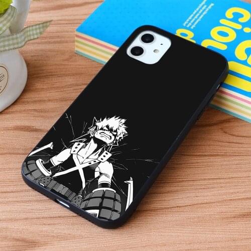 For iPhone Katsuki Bakugo Soft TPU border Apple iPhone Case