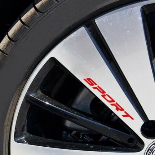 4PCS SPORT modified logo SPORT logo personality logo hub trim sticker car sticker car accessories