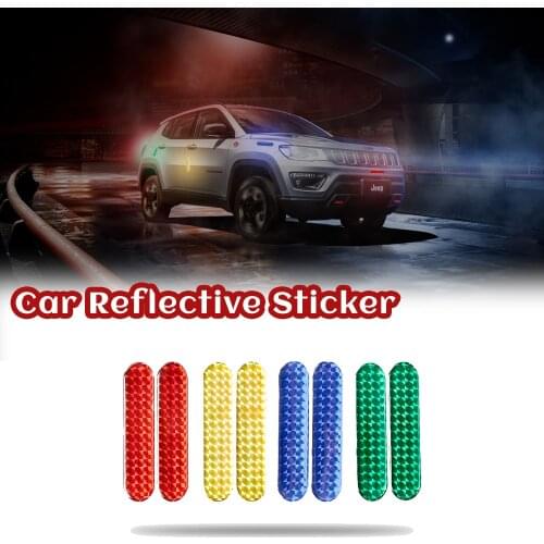 Car Reflective Sticker Anti collision strip Car Door Stickers Decal Warning Reflective Tape Strips Safety Mark Car Accessories