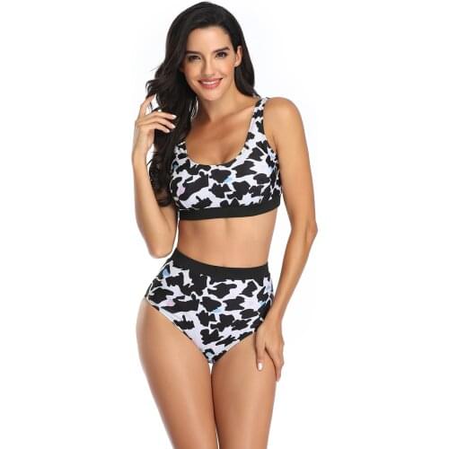 2021 New Bikini Lemon Print Swimsuit High Waist Bikini Set Printed Swiwmear Sexy Bikinis Beach Women Bathing Suit Biquini