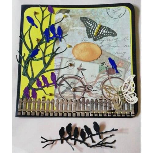 New Design Craft Metal Cutting Die die cuts Branch sparrow decoration scrapbook Album Paper Card Craft Embossing die cuts