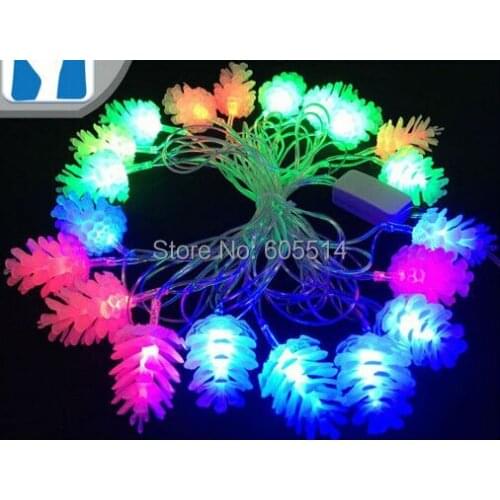 [Seven Neon]Free shipping 110V/220V pineal shape 4M 20leds party/Christmas/decoration/holiday led string light
