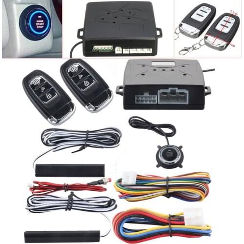 Start stop Caralarms security system with PKE keyless entry remote engine start/stop system push 12V