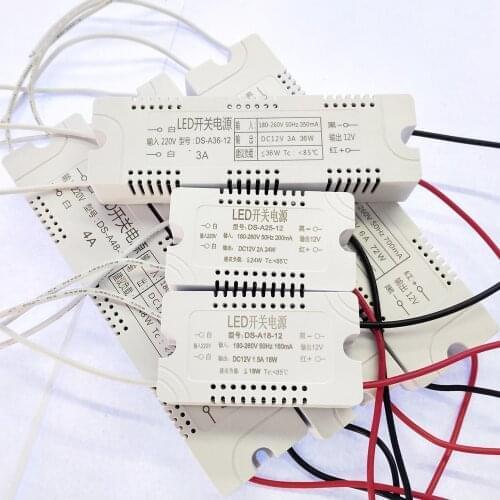 5pcs 12v LED Light Transformer Switch Power supply 18W 36W 48W 72W LED Driver for LED Strip Light 12V Adapter Constant Voltage