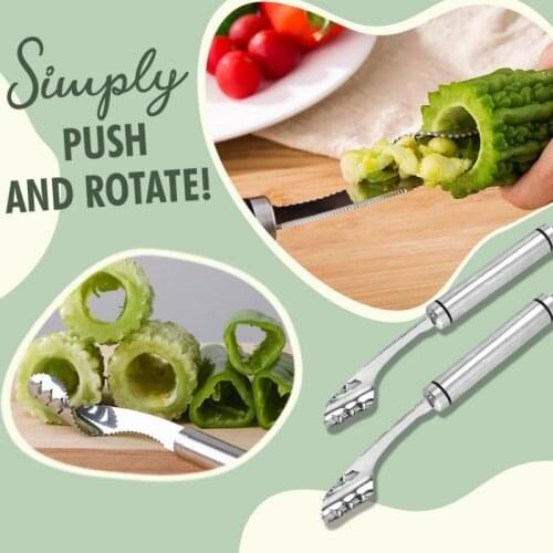 New Hot Pepper Coring Device Stainless Steel Fruit and Vegetable Coring Tool Kitchen Gadget Chili Lazy Creative Crafts